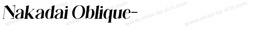 Nakadai Oblique字体转换